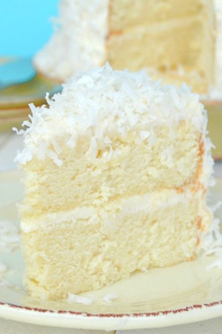Coconut Cake with Coconut Cream Cheese Frosting -   23 coconut cake recipes
 ideas