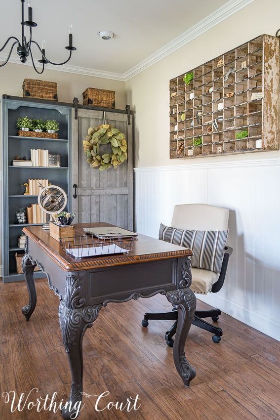 The Evolution Of A Farmhouse Style Home Office - Before And After -   23 farmhouse style office
 ideas