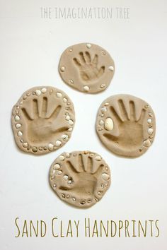 Sand Clay Recipe and Handprint Keepsakes -   23 handprint beach crafts
 ideas