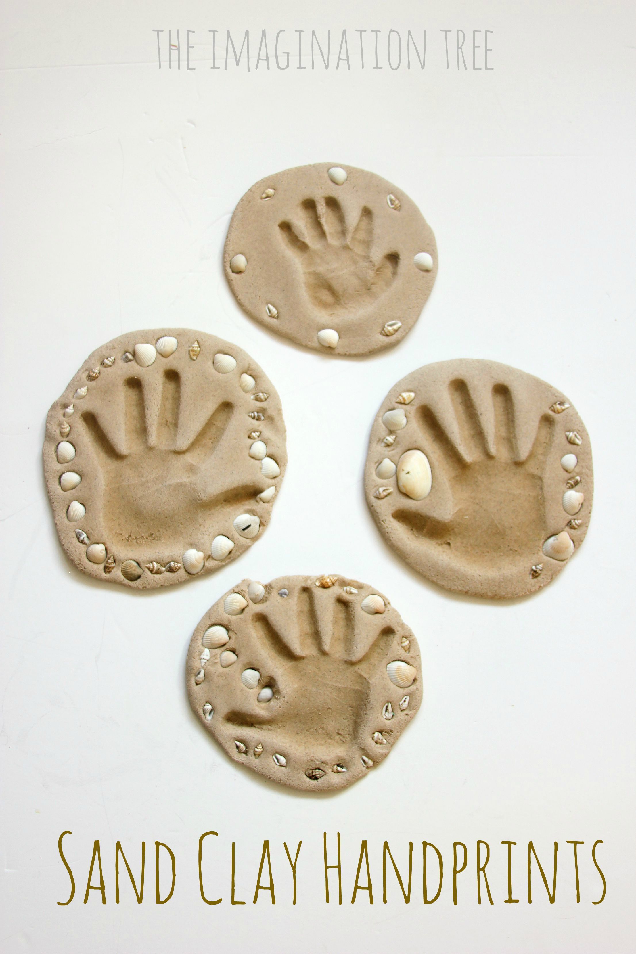 Sand Clay Recipe and Handprint Keepsakes -   23 handprint beach crafts
 ideas