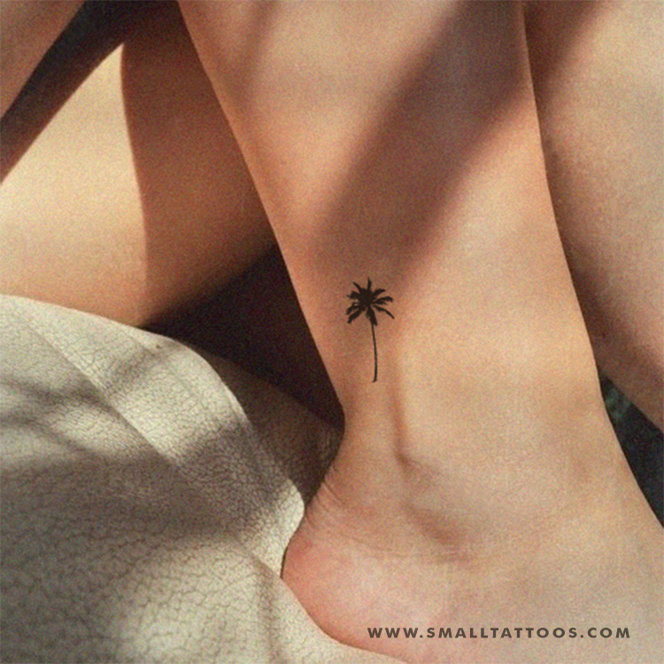 Small Palm Tree Temporary Tattoo (Set of 4) -   23 tiny tattoo tree
 ideas
