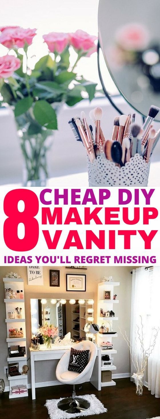 8 Easy DIY Makeup Vanity Ideas You Cannot Miss -   24 diy vanity accessories
 ideas