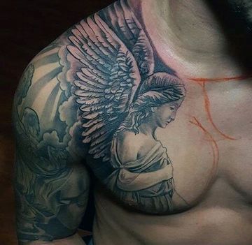 Imagenes de tatuajes en el pectoral para hombres -   24 religious tattoo sleeve
 ideas