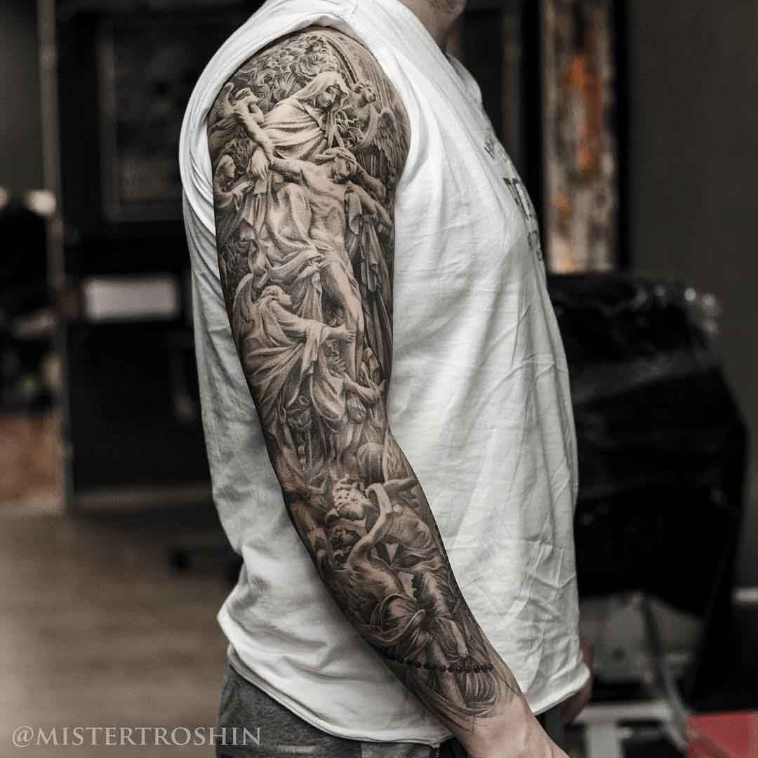 Religious Sleeve Tattoo -   24 religious tattoo sleeve
 ideas