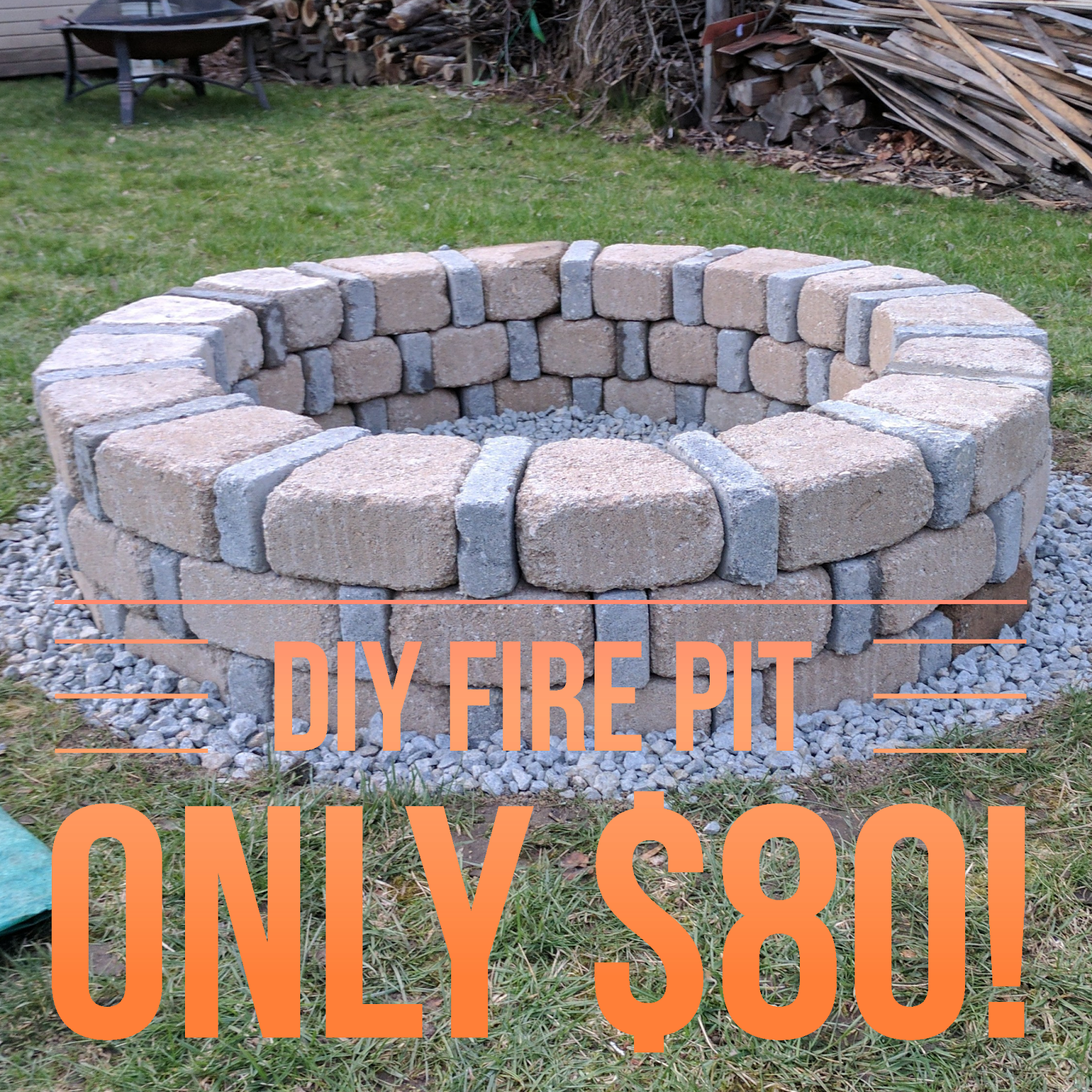 Easy DIY Fire Pit for only $80 from Menards -   24 small garden fire pit
 ideas