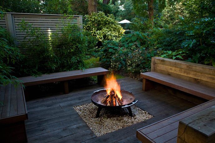 50 Ideas of How To Create A Heaven In Your Garden -   24 small garden fire pit
 ideas