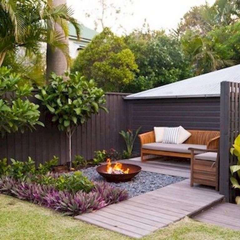 34 Modest Fire Pit and Seating Area for Backyard Landscaping Ideas -   24 small garden fire pit
 ideas