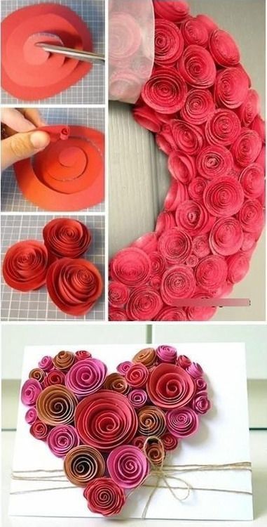 Paper heart for Valentine’s Day                                                                                                                                                                                 More -   24 valentine paper crafts
 ideas