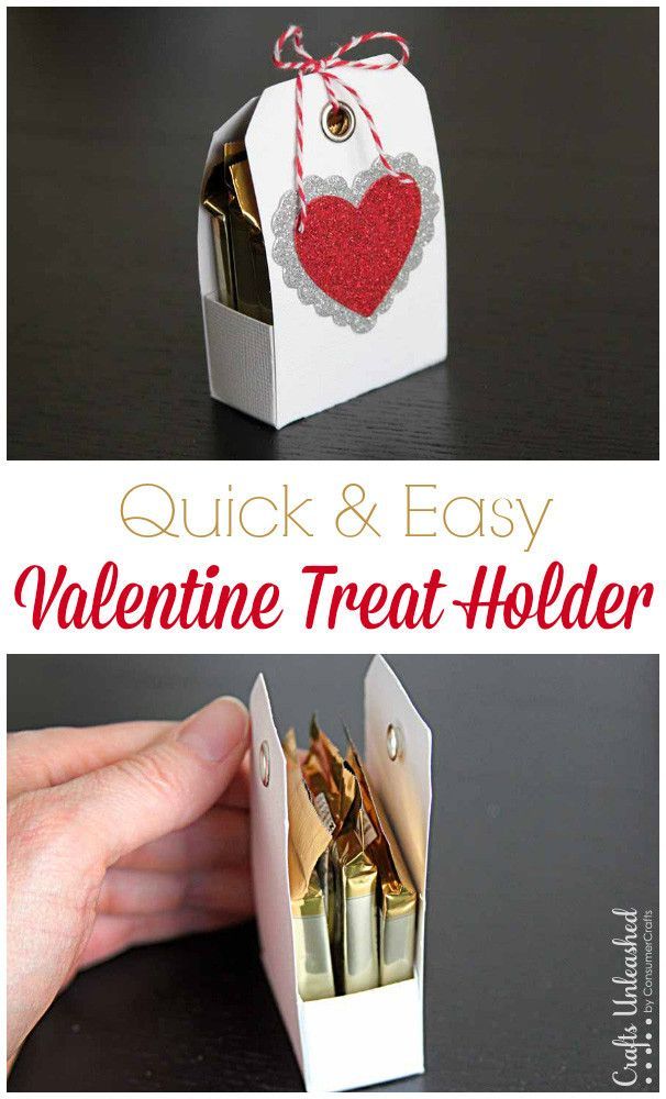 Treat Holder For Valentine's Day: Crafts Unleashed -   24 valentine paper crafts
 ideas