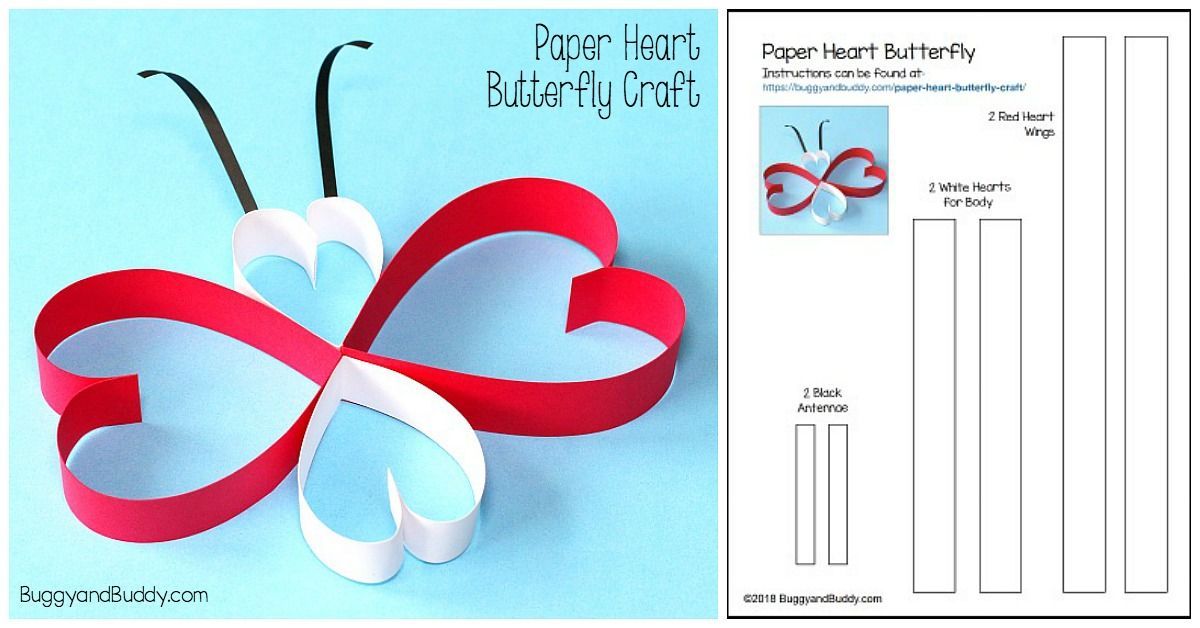 Check out this adorable butterfly craft made of hearts! -   25 butterfly crafts heart
 ideas
