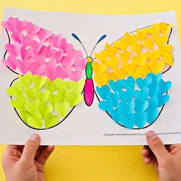 25 butterfly crafts heart
 ideas