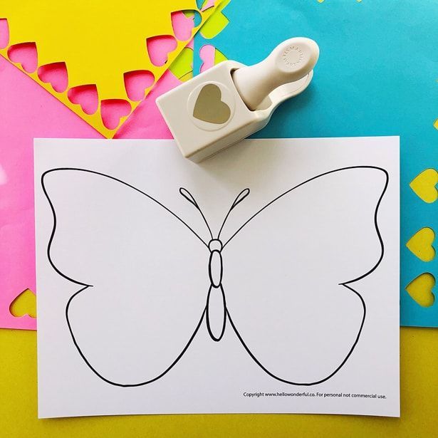 BUTTERFLY PAPER HEART CRAFT -   25 butterfly crafts heart
 ideas