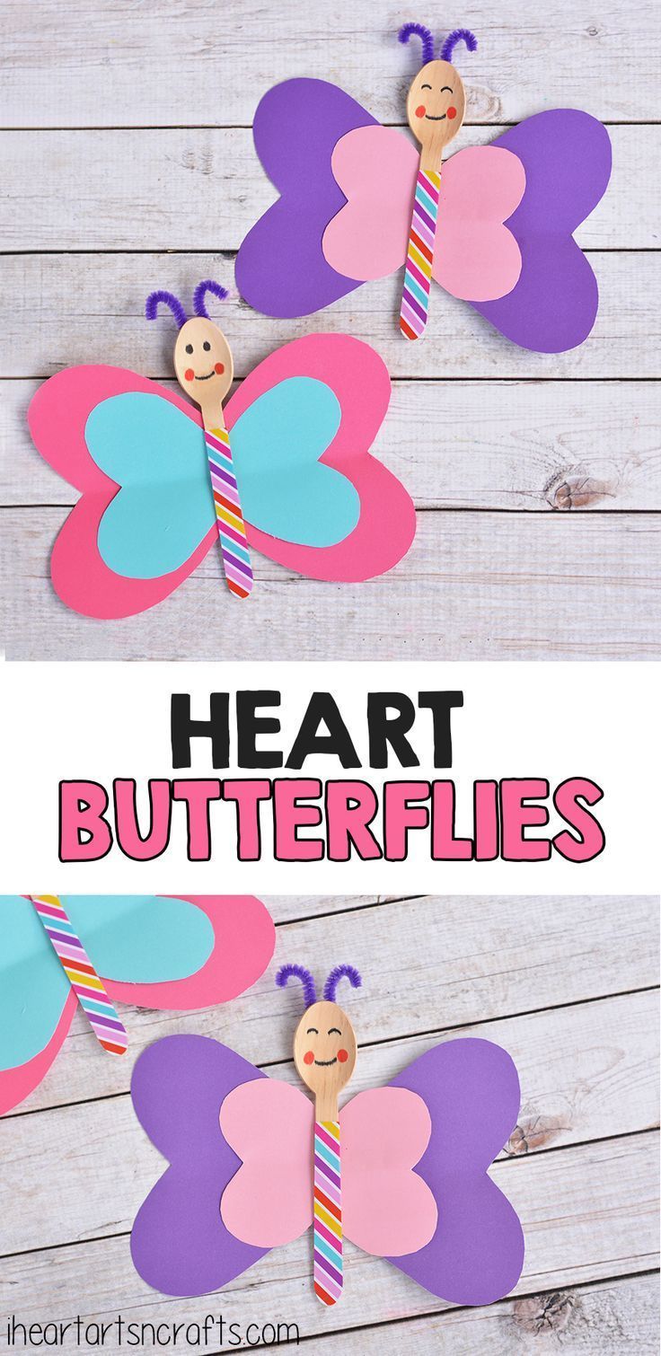 Heart Butterfly Craft For Kids -   25 butterfly crafts heart
 ideas