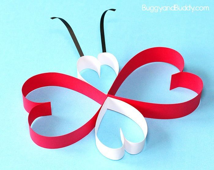 Check out this adorable butterfly craft made of hearts! -   25 butterfly crafts heart
 ideas