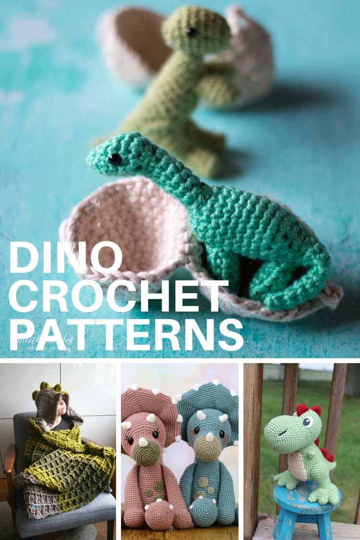 8 Adorable Dinosaur Crochet Patterns You'll Want to Make This Weekend! -   25 dinosaur crafts gift
 ideas