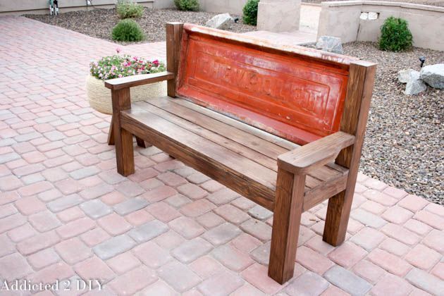 How To Build A Bench From An Old Tailgate -   25 diy bench wall
 ideas