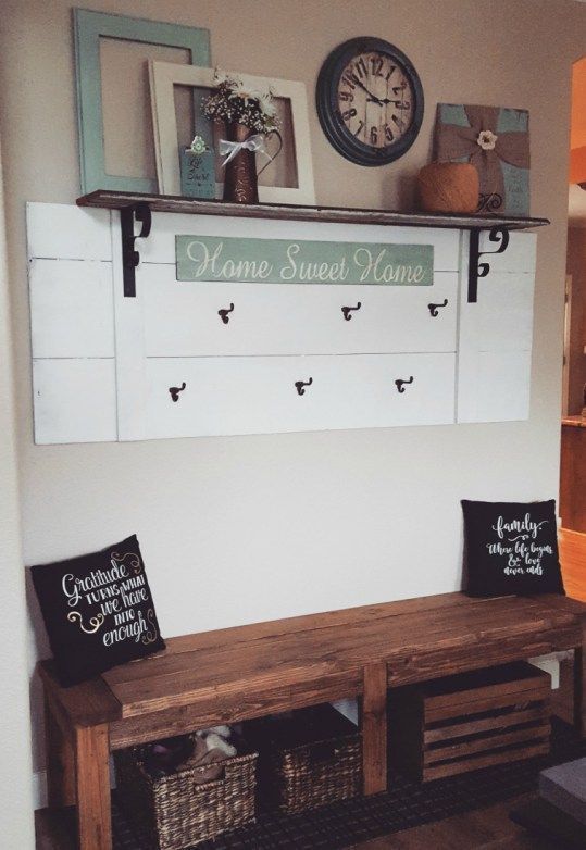 DIY Mudroom Wall and Bench : Inexpensive and Easy -   25 diy bench wall
 ideas