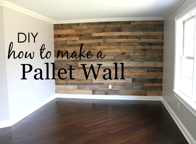How to Build a Pallet Wall -   25 diy wall wood
 ideas