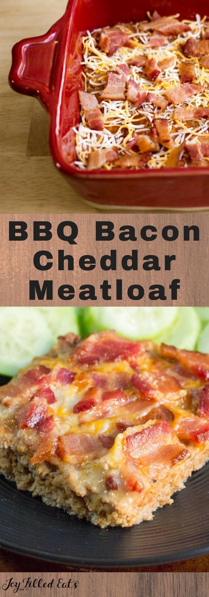 BBQ Bacon Cheddar Meatloaf - Low Carb, Grain & Gluten Free, THM S - This BBQ Bacon Cheddar Meatloaf comes together in about 5 minutes. It has so much flavor from the barbecue sauce, bacon, and cheddar you won't be able to resist having seconds. via @joyfilledeats -   25 low carb beef recipes
 ideas
