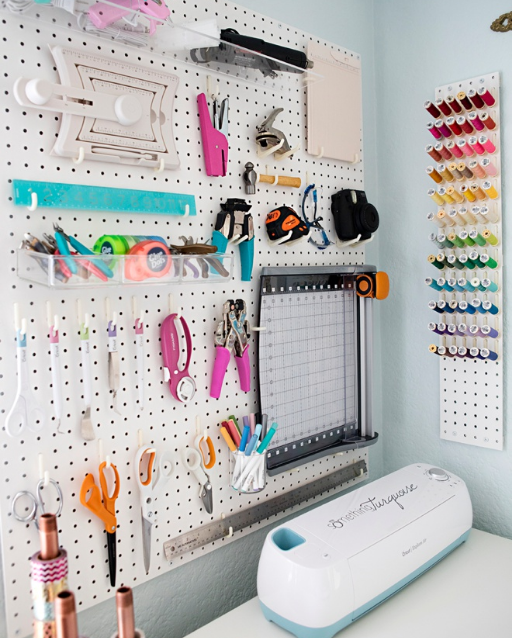 Check out the Something Turquoise Craft Room + Blog Office! -   25 pegboard crafts organization
 ideas