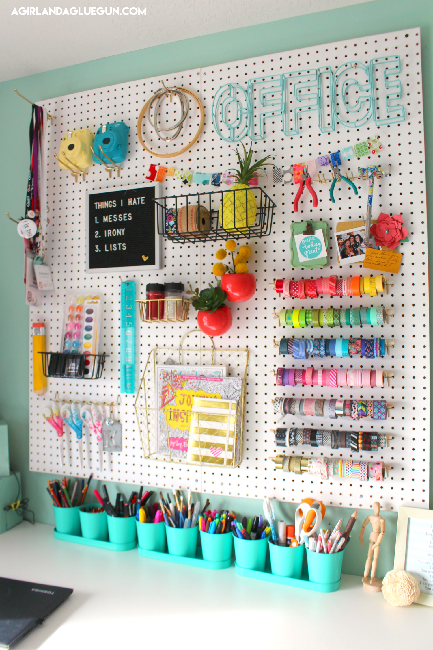 over 30 ways to organize with a Peg board -   25 pegboard crafts organization
 ideas