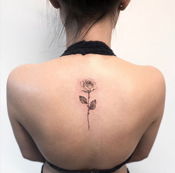 9 single rose tattoo
 ideas