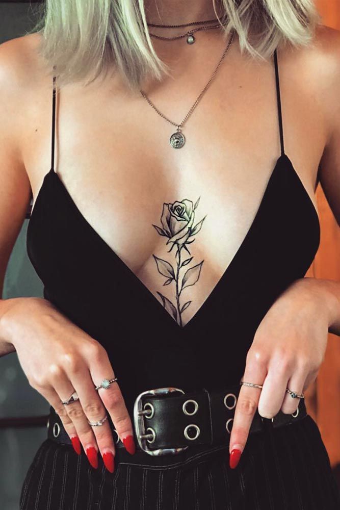 33 Rose Tattoos And Their Origin, Symbolism, And Meanings -   9 single rose tattoo
 ideas