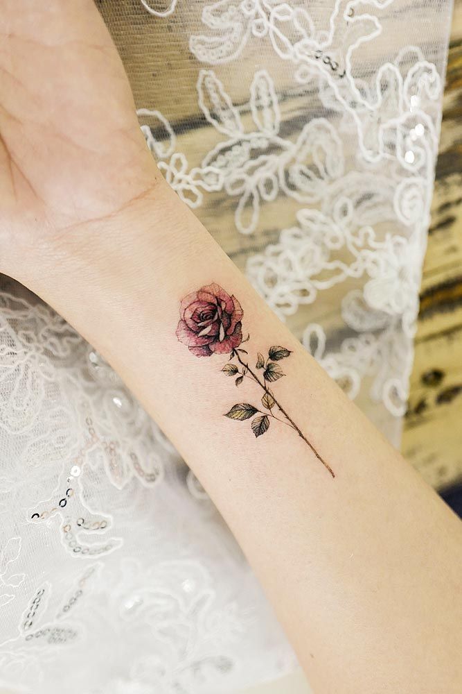 33 Rose Tattoos And Their Origin, Symbolism, And Meanings -   9 single rose tattoo
 ideas