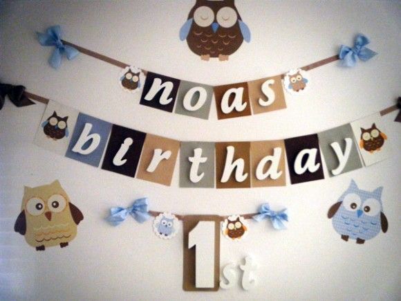 Noa's Owl Themed First Birthday Party -   10 diy decoração bebe
 ideas