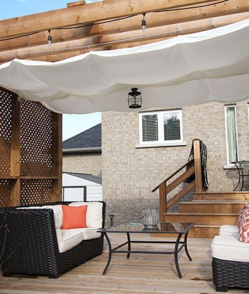 DIY: Retractable Pergola Canopy Tutorial -   11 diy patio awning
 ideas