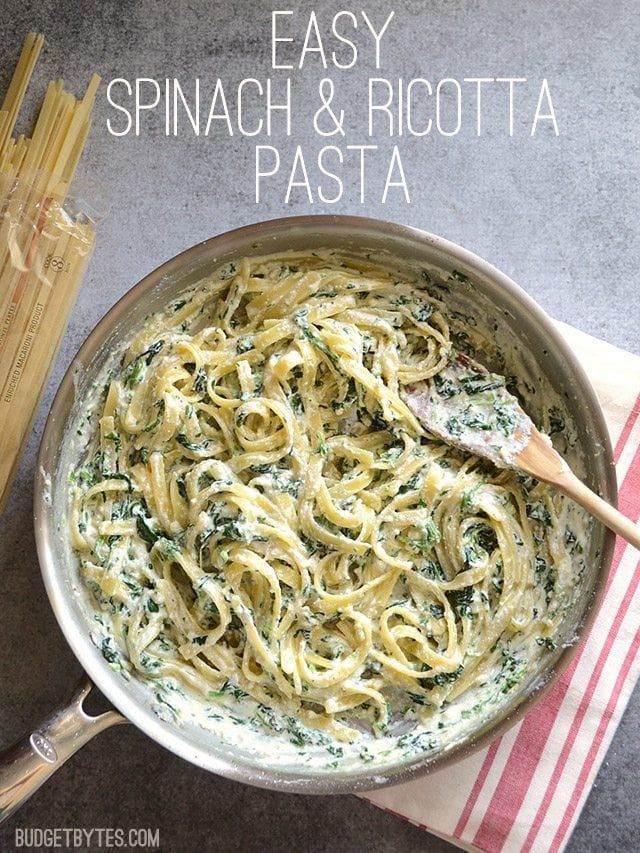 Easy Spinach Ricotta Pasta -   11 spinach recipes noodles
 ideas