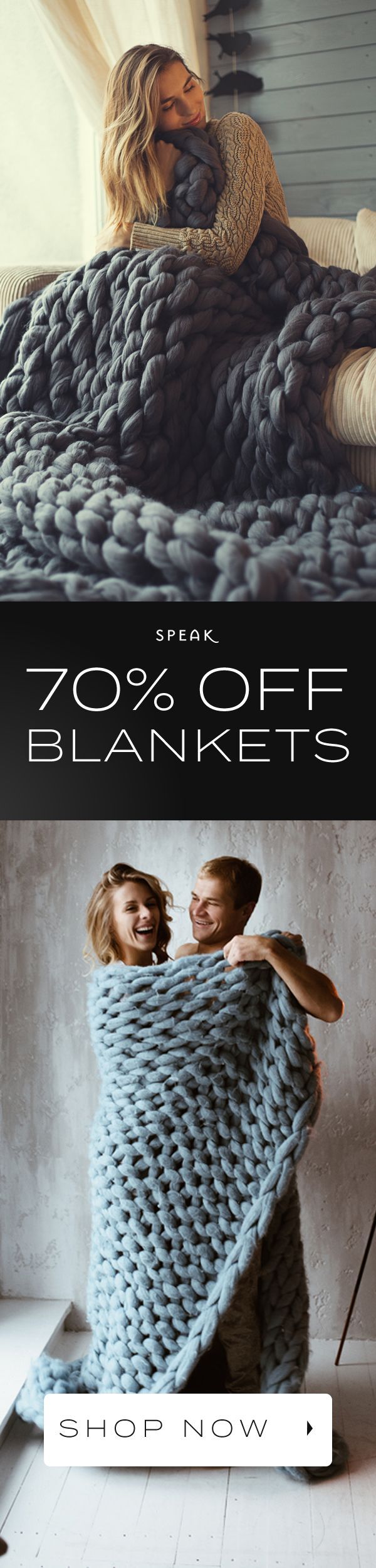 Chunky Knit Blanket -   12 fall decor living room
 ideas