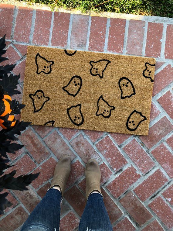 Halloween Doormat / Welcome Mat / Ghost / Thanksgiving Doormat / Fall Decor / Door Mat / Halloween Doormat / Doormat / Fall Doormat / Coir -   12 halloween decor bedroom
 ideas
