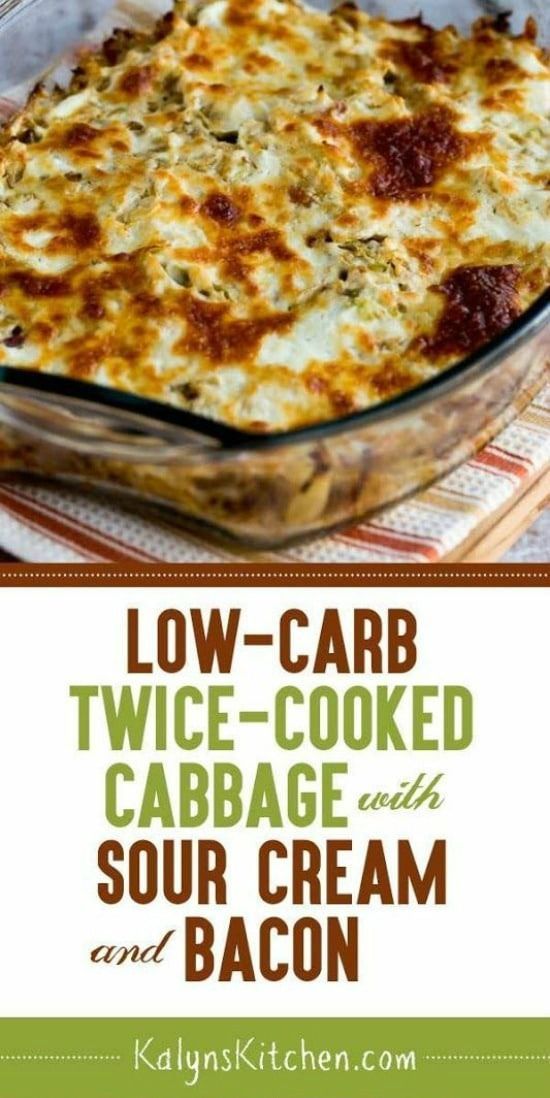 Low-Carb Twice-Cooked Cabbage with Sour Cream and Bacon (Video) -   13 keto recipes vegetables
 ideas