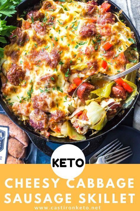 Dec 11 Keto Cheesy Cabbage Sausage Skillet -   13 keto recipes vegetables
 ideas