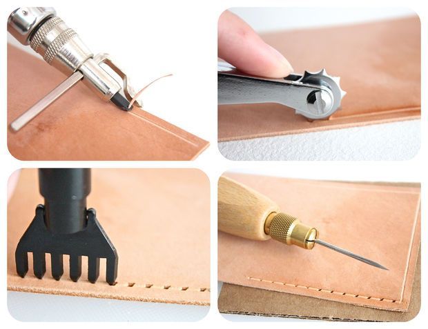 How to Prepare Leather for Sewing -   16 diy bag leather
 ideas