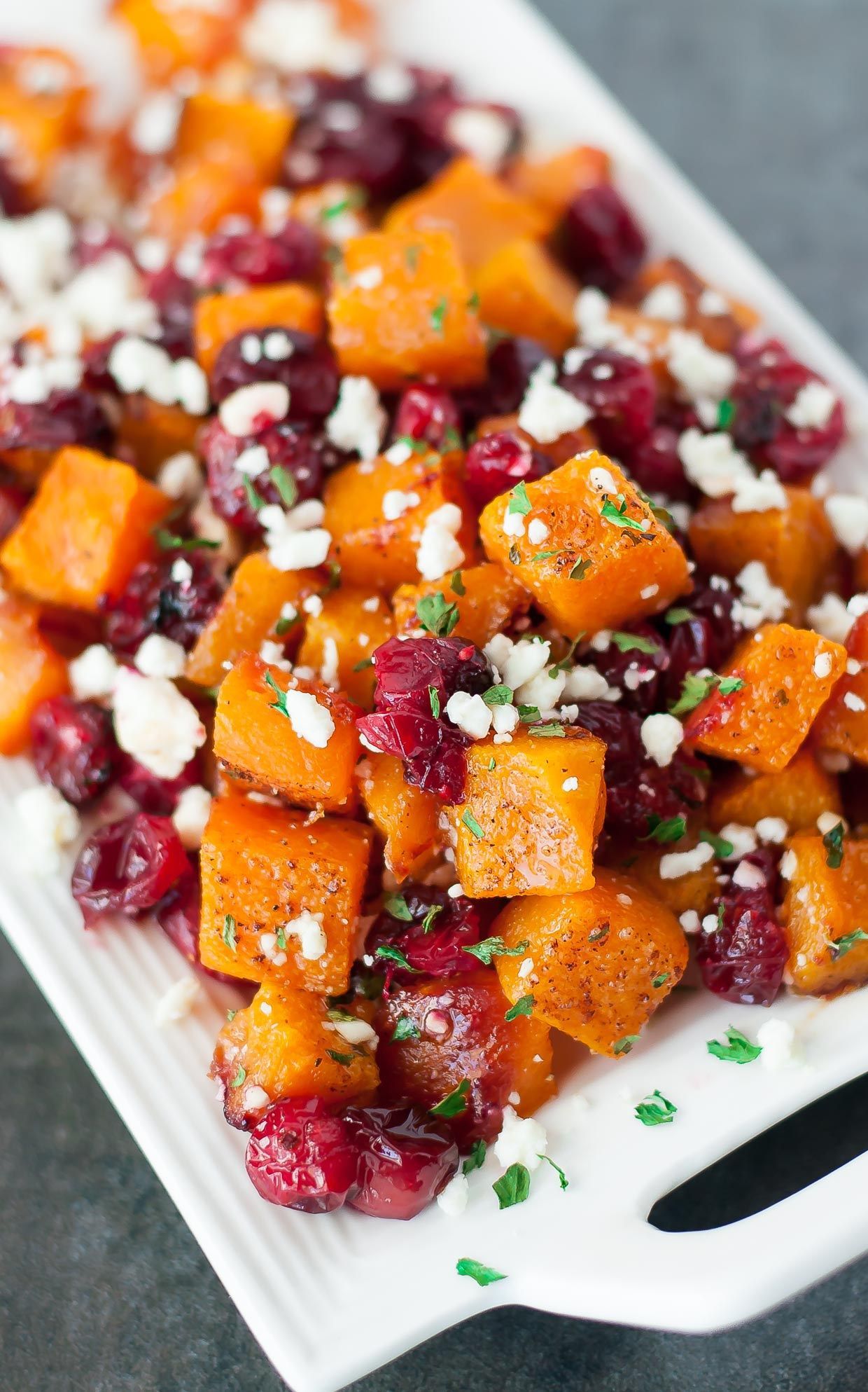 Honey Roasted Butternut Squash with Cranberries and Feta -   16 grilled squash recipes
 ideas