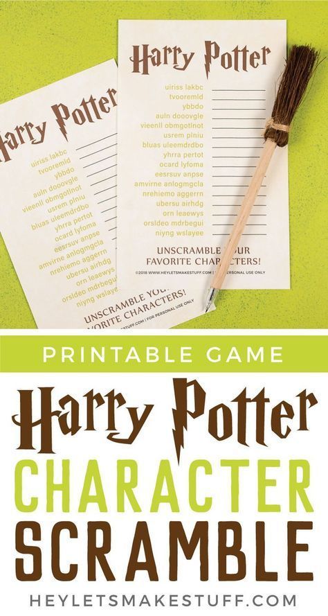 Harry Potter Game: Character Scramble -   17 harry potter manualidades diy
 ideas