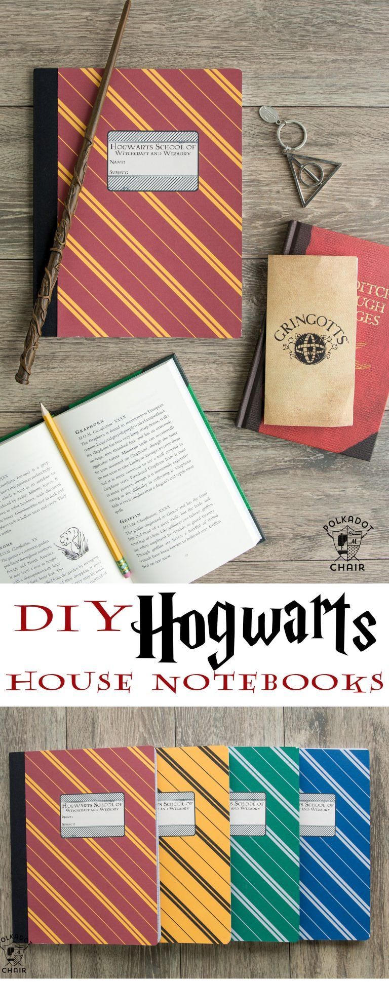 DIY Hogwarts Inspired House Notebooks; Harry Potter Craft Idea -   17 harry potter manualidades diy
 ideas