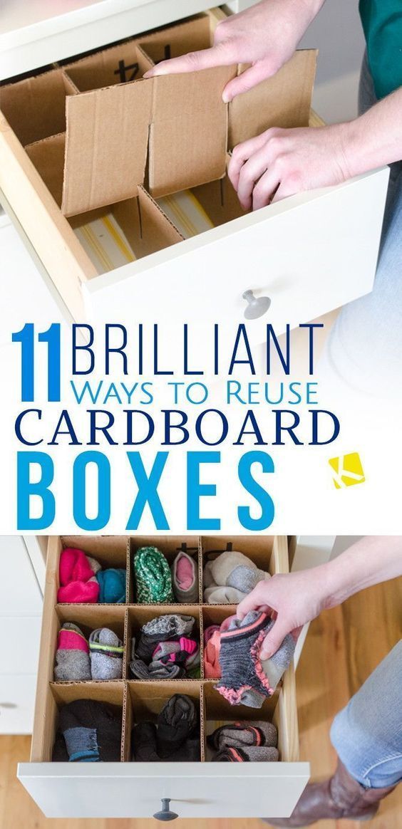 11 Awesome Ways to Repurpose an Empty Cardboard Box -   19 cardboard crafts organizers
 ideas