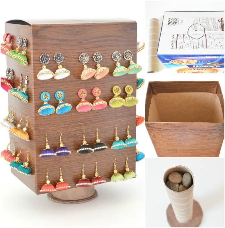 100 DIY Jewelry Organizers & Storage Ideas - Full Tutorials -   19 cardboard crafts organizers
 ideas