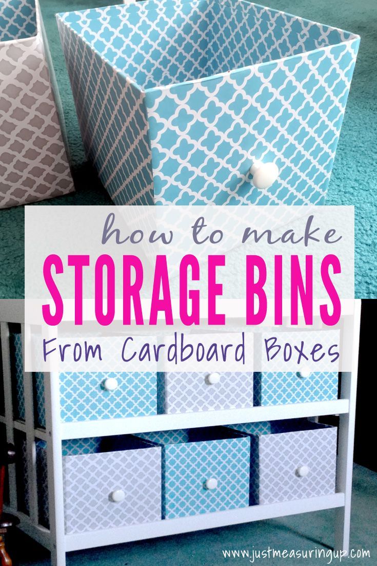 Making Customized Storage Bins from Cardboard Boxes -   19 cardboard crafts organizers
 ideas