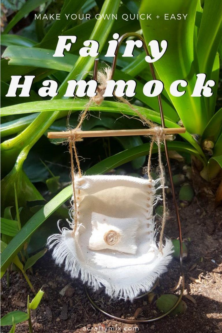 Make Your Own Fairy Hammock - Easy DIY -   19 easy fairy garden
 ideas