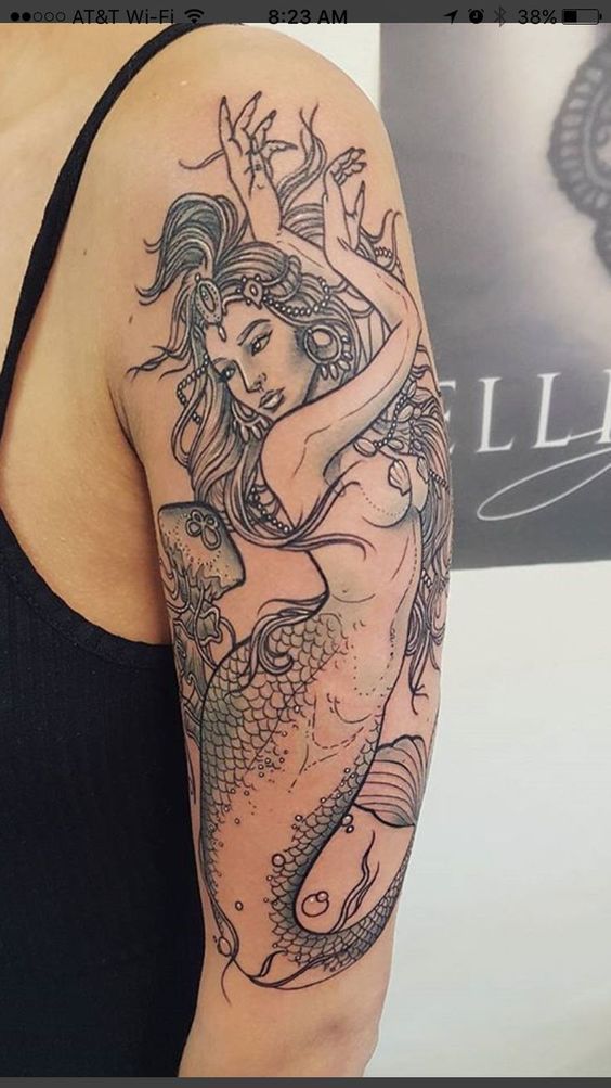 #mermaid -   19 nautical mermaid tattoo
 ideas