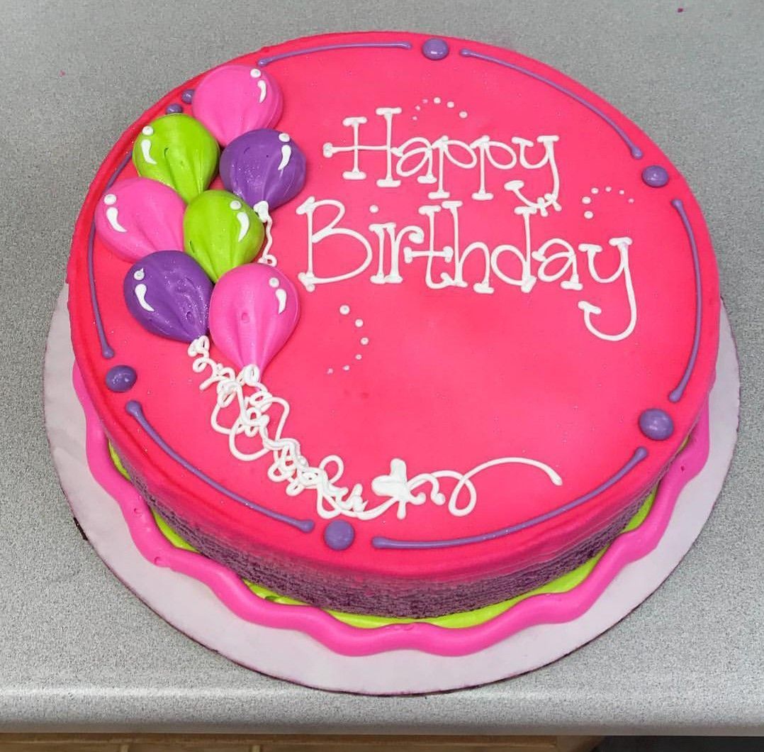 Pretty pink birthday cake -   19 round cake decor
 ideas