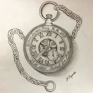 Download Free Open Pocket Watch Tattoo Designs | galleryhip.com   The Hippest ... to use and take to your artist. -   19 watch tattoo design
 ideas