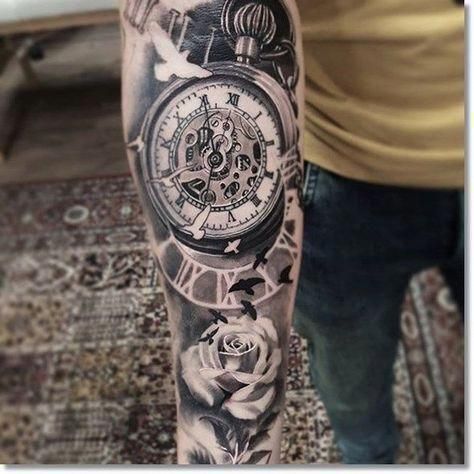 Pocket watches are still popular in the modern world, and here are some pocket watch tattoo designs that you might consider #Sleevetattoos -   19 watch tattoo design
 ideas