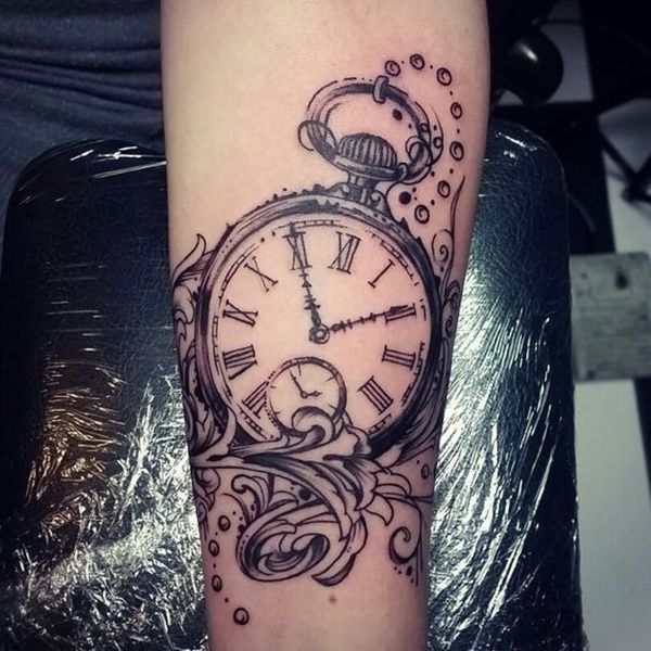75+ Atemberaubende antike Taschenuhr Tattoos f?r Ihre n?chste Tinte -   19 watch tattoo design
 ideas
