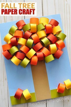 Beautiful Fall Tree Paper Craft -   20 fall crafts tree ideas
