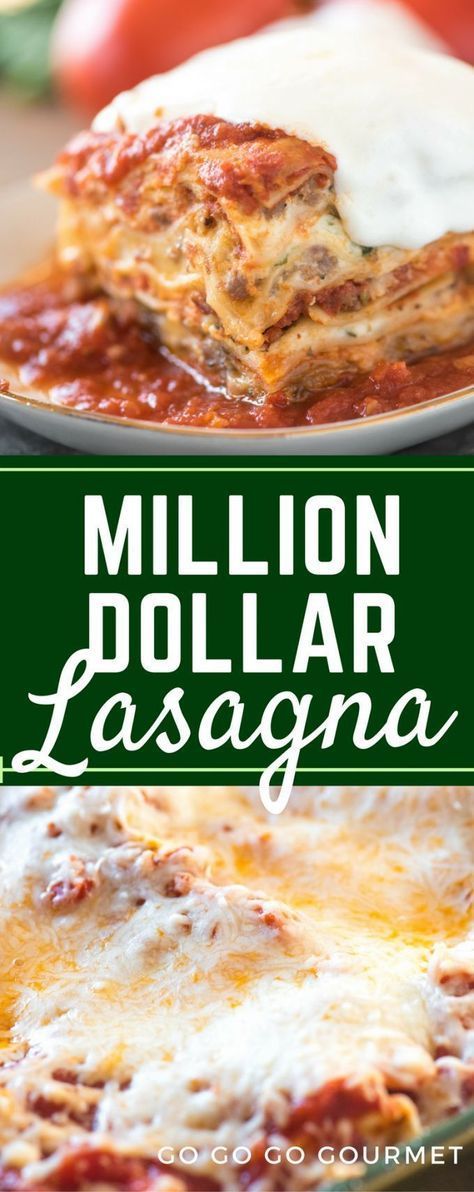 This easy classic lasagna recipe is million-dollar-good! Layers of marinara, Alfredo sauce, sausage, ricotta cheese, herbs and fresh mozzarella! No boil makes it great for busy nights. -   20 lasagna recipes mozzarella
 ideas